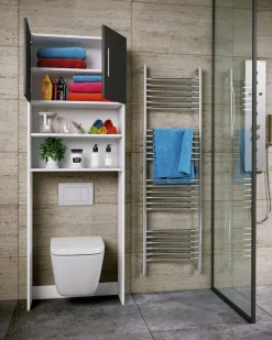VCM Hochschrank »Holz WC Toilette Regal Überbauschrank Totas« 1 Stk. tlg.