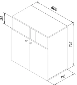 VCM Hochschrank »Wäscheschrank Wäschetruhe Wäschebox Dreso L 2-f« 1 Stk. tlg.