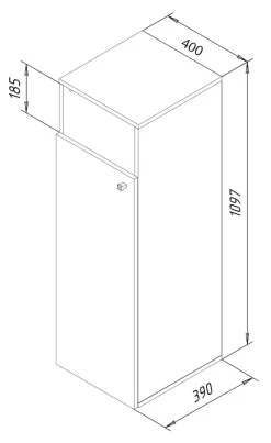 VCM Hochschrank »Wäscheschrank Wäschetruhe Wäschebox Dreso XL 1f« 1 Stk. tlg.