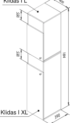 VCM Hochschrank »Wäscheschrank Wäschetruhe Wäschebox Dreso XXL 2f« 1 Stk. tlg.