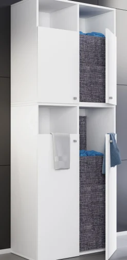 VCM Hochschrank »Wäscheschrank Wäschetruhe Wäschebox Dreso XXL 4f« 1 Stk. tlg.