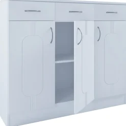 VCM Kommode »Holz Kommode Sideboard Anrichte Balia 3 Drehtüren« 1 Stk. tlg.