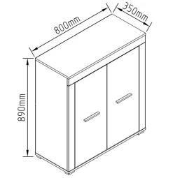 VCM Kommode »Holz Kommode Sideboard Anrichte Usilo 2 Drehtüren« 1 Stk. tlg.