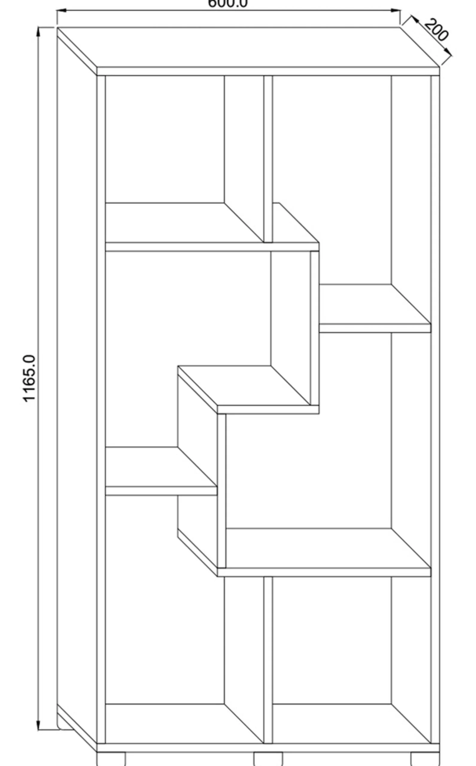 VCM Kommode »Holz Sideboard Regal Raumteiler Kommode Pintal« 1 Stk. tlg.