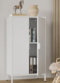 VCM Kommode »Stahl Kommode Sideboard Schrank Drehtüren Flokas M« 1 Stk. tlg.