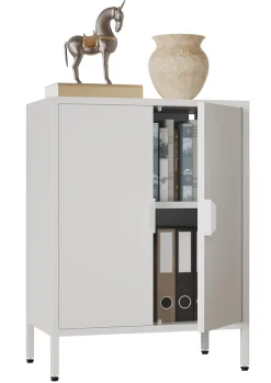 VCM Kommode »Stahl Kommode Sideboard Schrank Drehtüren Flokas S« 1 Stk. tlg.