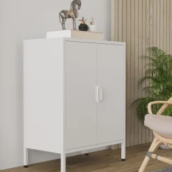 VCM Kommode »Stahl Kommode Sideboard Schrank Drehtüren Flokas S« 1 Stk. tlg.