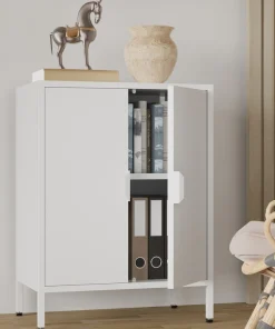 VCM Kommode »Stahl Kommode Sideboard Schrank Drehtüren Flokas S« 1 Stk. tlg.