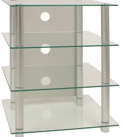 VCM Media-Regal »Hifi Möbel Rack Alu Glas Phono Mediaregal Blados« 1 Stk. tlg.