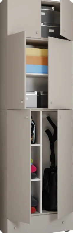 VCM Mehrzweckschrank »Holz Besenschrank Staubsauger Putzschrank Lona SA« 1 Stk. tlg.