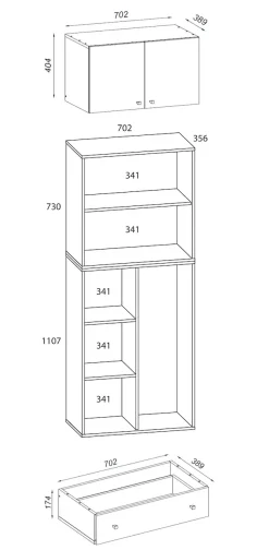 VCM Mehrzweckschrank »Holz Besenschrank Staubsauger Putzschrank Lona SA« 1 Stk. tlg.