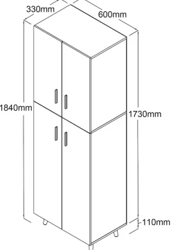 VCM Mehrzweckschrank »Holz Dielenschrank Mehrzweckschrank Schrank Landos« 1 Stk. tlg.
