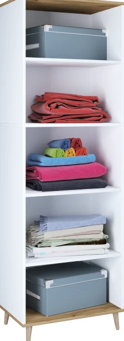 VCM Mehrzweckschrank »Holz Kleiderschrank Schuhregal Flur Regal Landos«