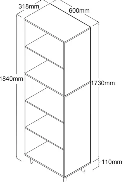 VCM Mehrzweckschrank »Holz Kleiderschrank Schuhregal Flur Regal Landos«