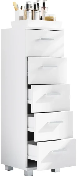VCM Midischrank »Holz Badmöbel Schubladen Badschrank Kommode Zalo M« 1 Stk. tlg.