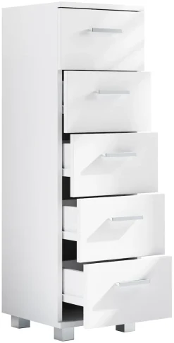 VCM Midischrank »Holz Badmöbel Schubladen Badschrank Kommode Zalo M« 1 Stk. tlg.