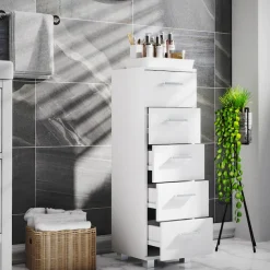 VCM Midischrank »Holz Badmöbel Schubladen Badschrank Kommode Zalo M« 1 Stk. tlg.