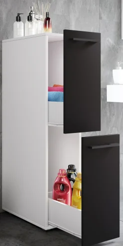 VCM Midischrank »Holz Badmöbel Nischenschrank Schublade Sadilo L« 1 Stk. tlg.