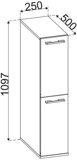 VCM Midischrank »Holz Badmöbel Nischenschrank Schublade Sadilo L« 1 Stk. tlg.