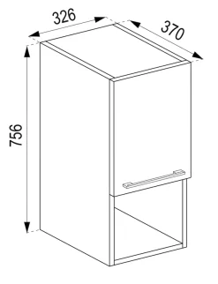 VCM Midischrank »Holz Badmöbel Hängeschrank Badschrank Bad Badinos« 1 Stk. tlg.