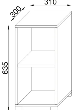 VCM Midischrank »Holz Badmöbel Midischrank Badregal Benos-2« 1 Stk. tlg.