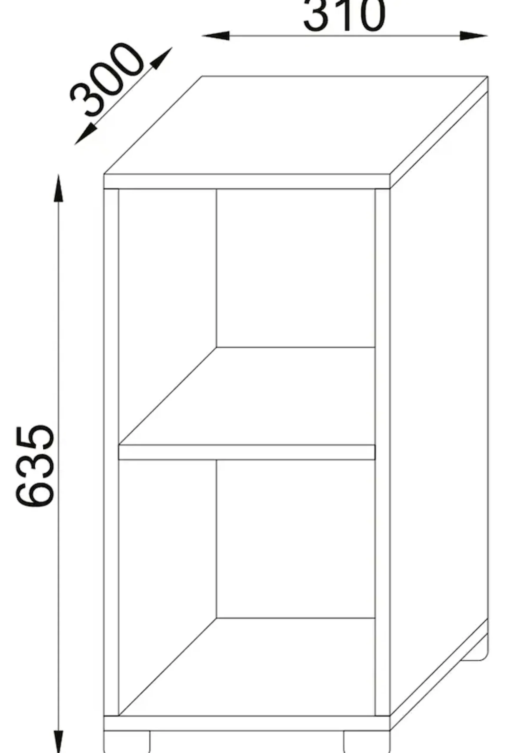 VCM Midischrank »Holz Badmöbel Midischrank Badregal Benos-2« 1 Stk. tlg.
