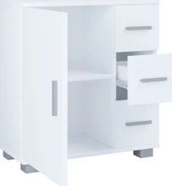 VCM Midischrank »Holz Badmöbel Midischrank Bad Schublade Zalo« 1 Stk. tlg.