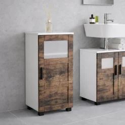 VCM Midischrank »Holz Badschrank Midischrank Nilari 70 x 38 x 28 cm« 1 Stk. tlg.