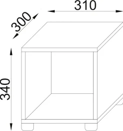 VCM Midischrank »Holz Würfel Badmöbel Badregal Benos-1« 1 Stk. tlg.