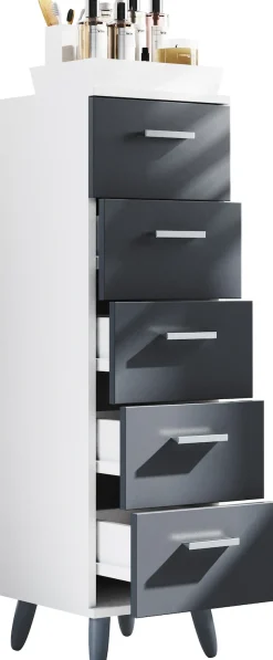 VCM Midischrank »Midischrank Badmöbel Kommode Schubladen Landos M« 1 Stk. tlg.