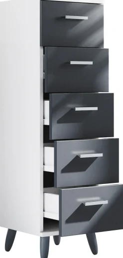 VCM Midischrank »Midischrank Badmöbel Kommode Schubladen Landos M« 1 Stk. tlg.