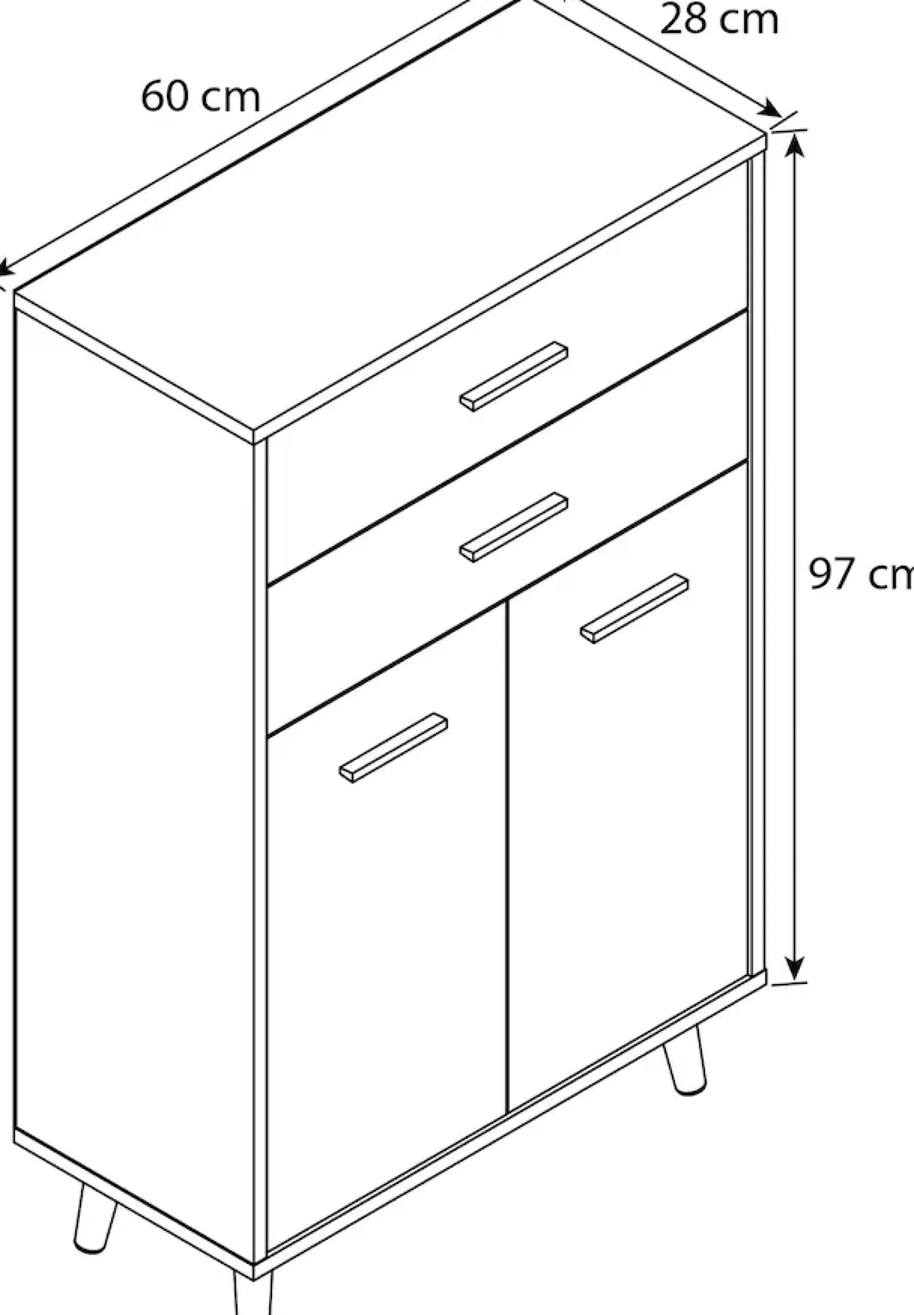 VCM Midischrank »Seitenschrank Schublade Landos« 1 Stk. tlg.