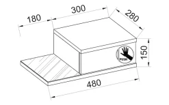 VCM Nachttisch »Design Wandschublade Nachttisch Regal Konsila M« 1 Stk. tlg.