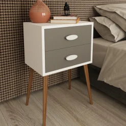 VCM Nachttisch »Holz Nachttisch Beistelltisch Schublade Singol XXL« 1 Stk. tlg.