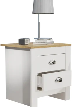 VCM Nachttisch »Holz Nachttisch Beistelltisch Schublade Balusa« 1 Stk. tlg.