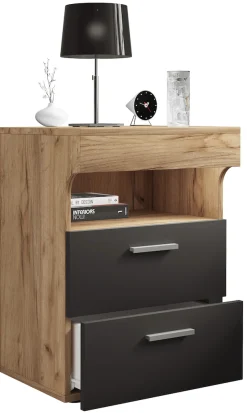 VCM Nachttisch »Holz Nachttisch Nachtschrank Schublade Slepal L« 1 Stk. tlg.