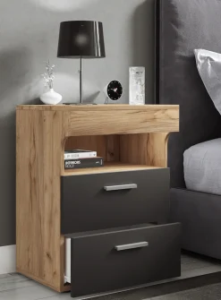 VCM Nachttisch »Holz Nachttisch Nachtschrank Schublade Slepal L« 1 Stk. tlg.
