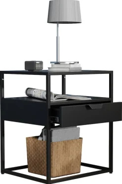 VCM Nachttisch »Metall Nachttisch Beistelltisch Schublade Flokas M« 1 Stk. tlg.