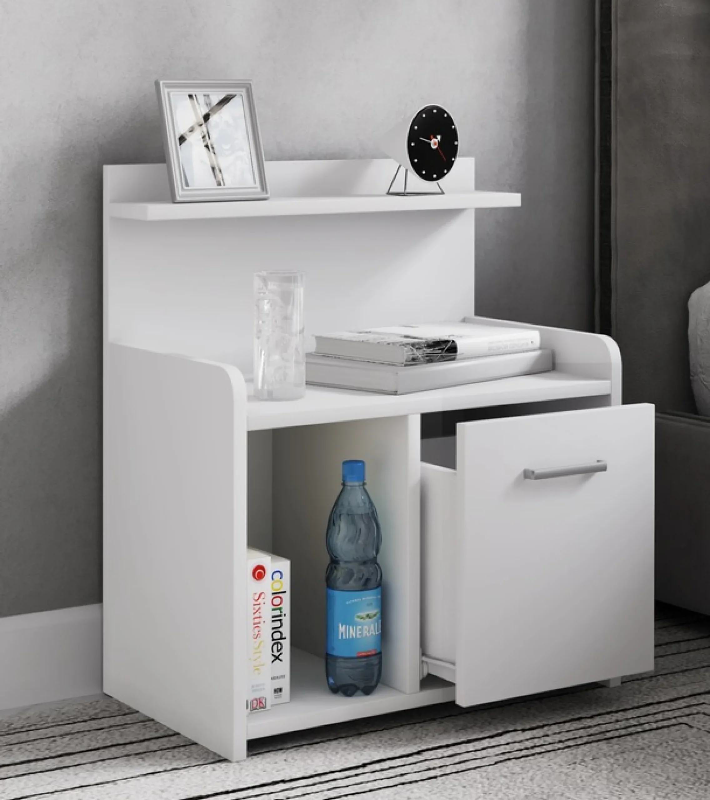 VCM Nachttisch »XL Hoher Nachtschrank Nachttisch Schublade Nilasa« 1 Stk. tlg.