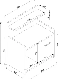 VCM Nachttisch »XL Hoher Nachtschrank Nachttisch Schublade Nilasa« 1 Stk. tlg.