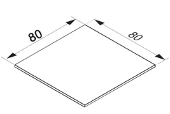 VCM Schreibtisch »Eckplatte Schreibtisch Lona 80x80« 1 Stk. tlg.