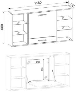 VCM Schreibtisch »Holz Hänge Schreibtisch Wandschreibtisch Teala« 1 Stk. tlg.
