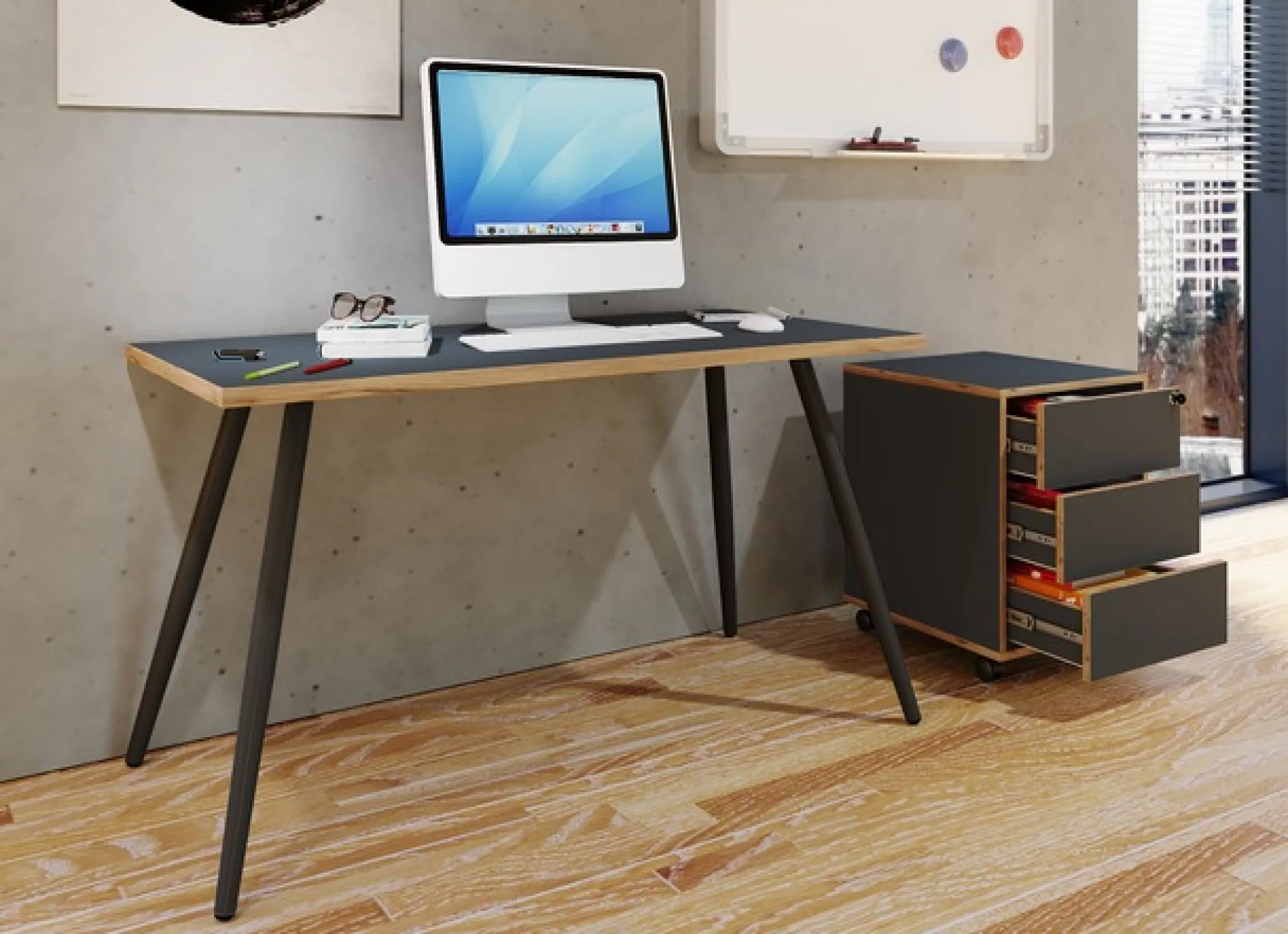 VCM Schreibtisch »Schreibtisch Bürotisch Computertisch Salia 138x80« 1 Stk. tlg.