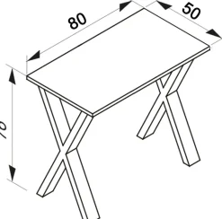 VCM Schreibtisch »Schreibtisch Bürotisch Computertisch 80x50 Lona X« 1 Stk. tlg.