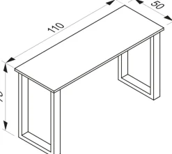 VCM Schreibtisch »Schreibtisch Bürotisch Computertisch 110x50 Lona X« 1 Stk. tlg.