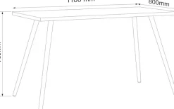 VCM Schreibtisch »Schreibtisch Bürotisch Computertisch Salia 110x80« 1 Stk. tlg.