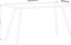 VCM Schreibtisch »Schreibtisch Bürotisch Computertisch Salia 160x80« 1 Stk. tlg.