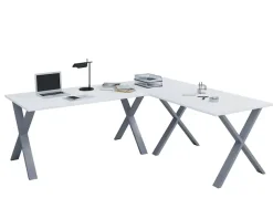 VCM Schreibtisch »X Schreibtisch Eckschreibtisch L Form 130x130x50« 1 Stk. tlg.