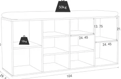 VCM Schuhregal »Holz Regal Schuhschrank Schuhregal Hinsol S« 1 Stk. tlg.