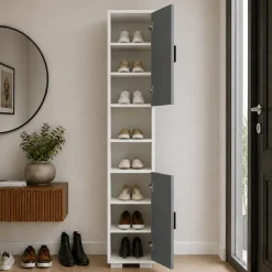 VCM Schuhschrank »Holz schmaler Schuhschrank Dielenmöbel GadosM« 1 Stk. tlg.